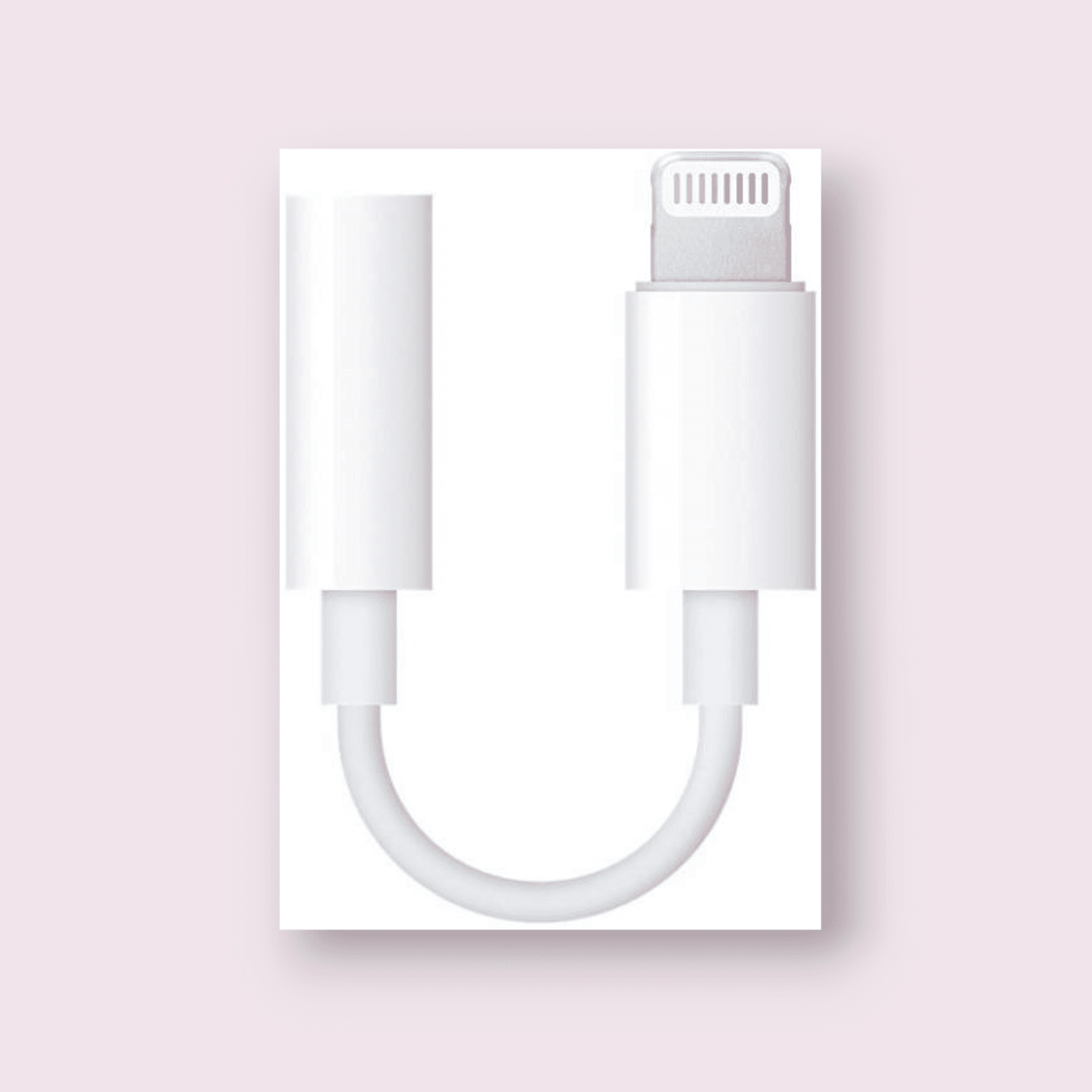 LIGHTNING TO 3.5 MM HEADPHONE JACK ADAPTER WHITE 