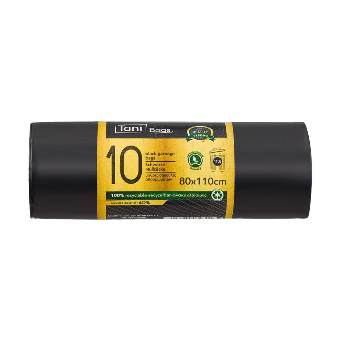 Black Premium Garbage Bags (Strong) 80x110 cm