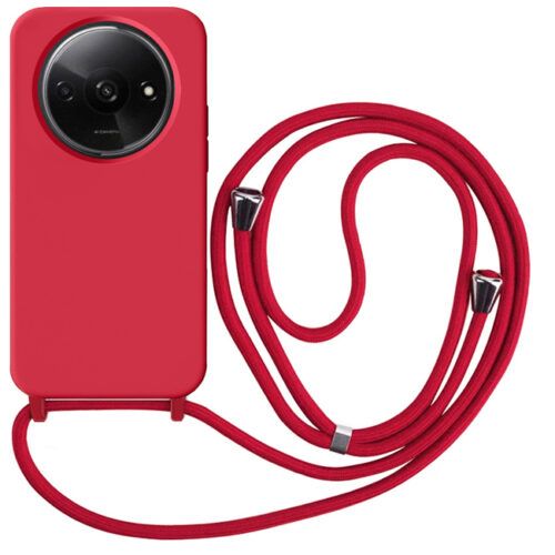 Tpu Silicone Back Cover Strap With Cord Case For Redmi A3 (2024)
