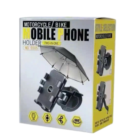 Motorcycle / Bike Mobile Phone Holder With Umbrella 2 IN 1 S505