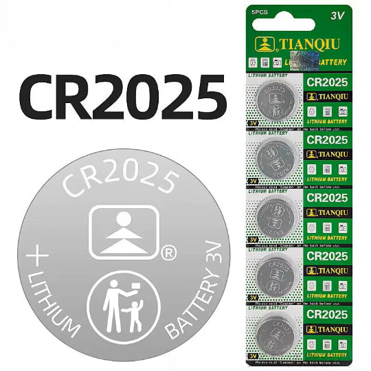 Tianqiu Lithium Battery CR2025 3V  Button Cell 5 PCS