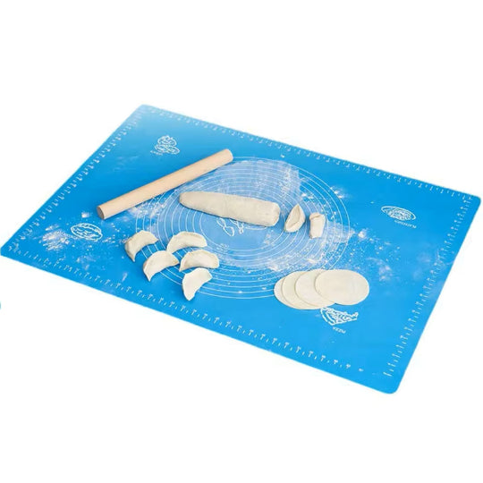 Silicone Baking Mat 70x50 Cm Food Grade Silicone for Home & Kitchen Pastry, Pizza Bread Cookies, Fondant, Pasta -Blue