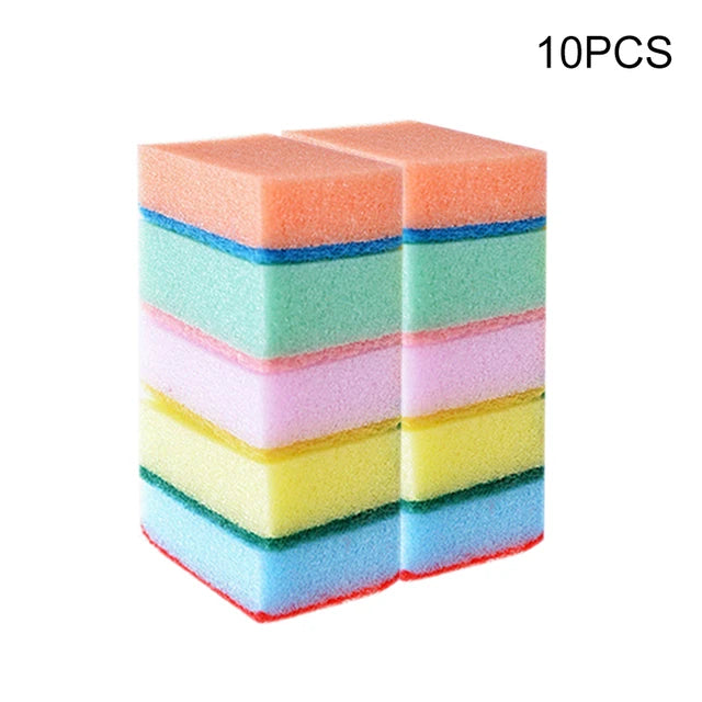 10PCS Creativity Household Magic Dishwashing Sponge Kitchen