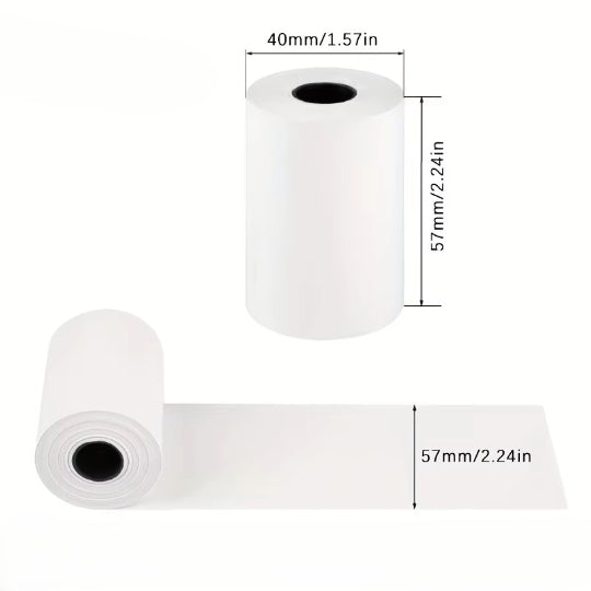 A&G Thermal Paper Roll & Thermal Receipt Paper Roll POS 57x40mm 15m 48gsm - 10pcs