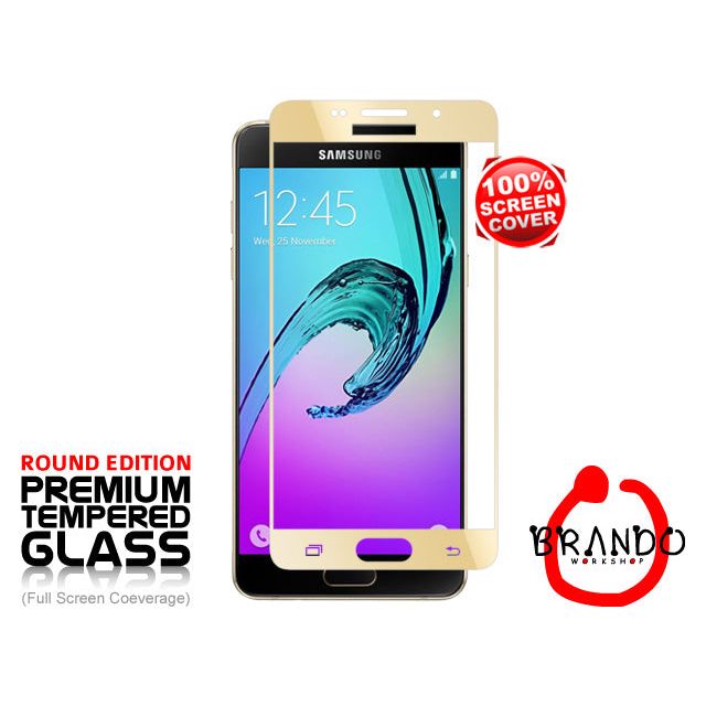 Premium Tempered Glass for Samsung A510 Gold Full Glass