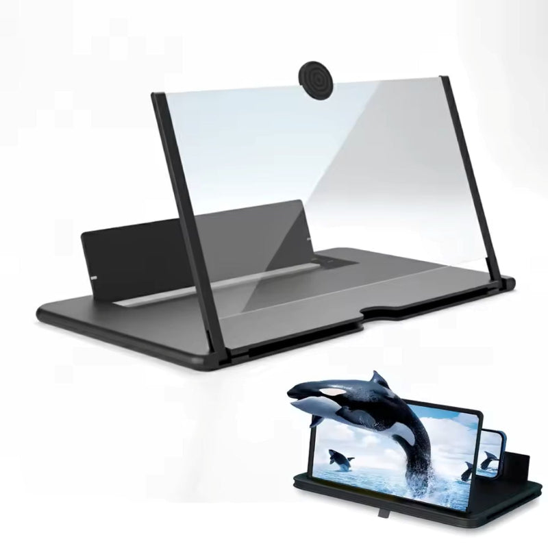Mobile Phone Video Amplifier 3D Enlarged Screen Magnifier - Black