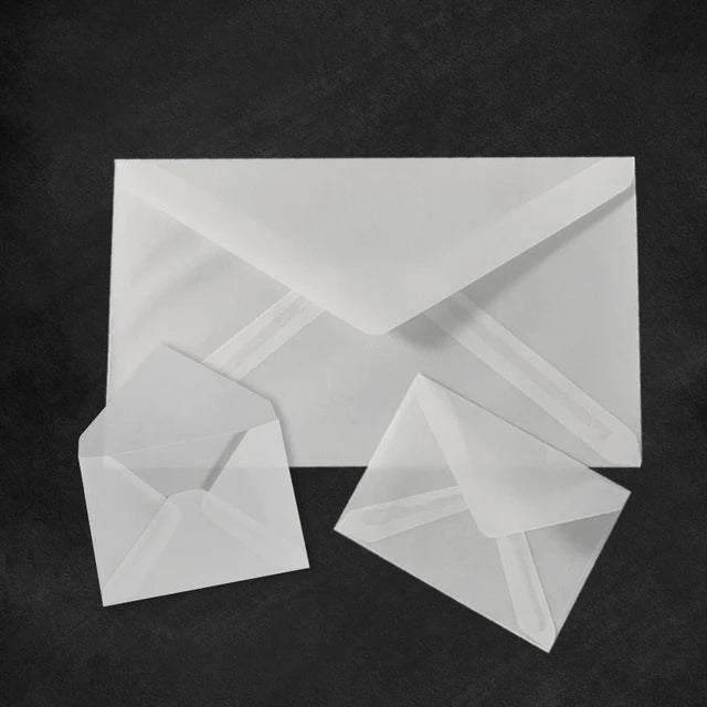 Blank white envelopes 7x11cm