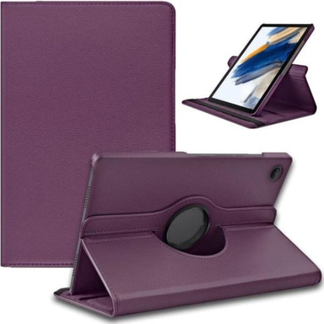 Smart Book Case 360° Rotating Stand Protective Cover For Samsung Galaxy Tab A8 (10.5") Purple