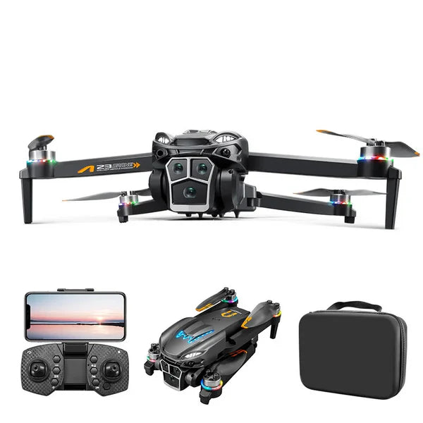 A23 Pro Foldable Drone with 6K Camera Remote Control Brushless Motor LED Lights