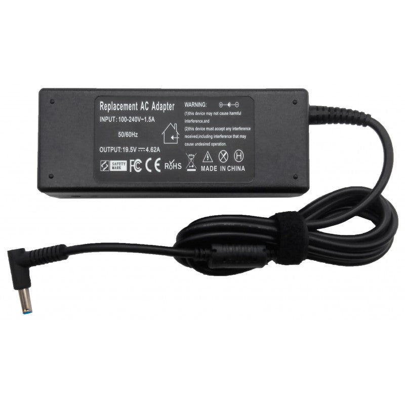 Laptop Power Supply for HP AC Adapter 19.5V 4.62A 90W 4.5mm x 3.0mm Blue OEM High Quality