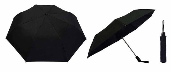 Coated Foldable Umbrella Black