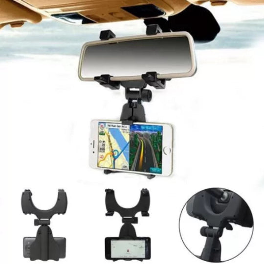 360° Car Rearview Mirror Phone Holder Mount
