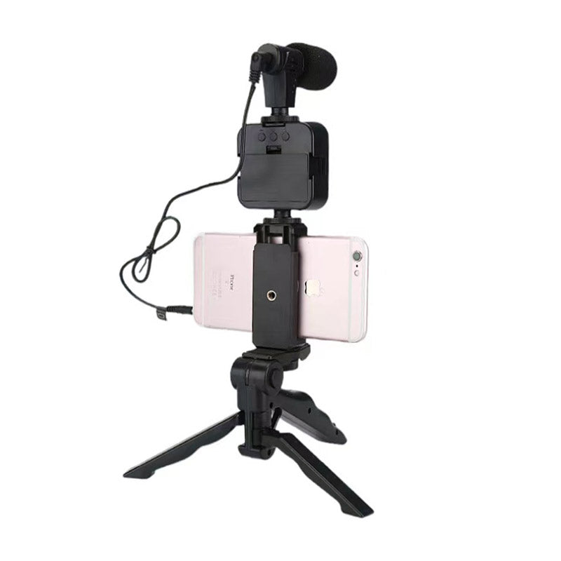 AY-49 Vlogging Kit: Portable Video-Making with Adjustable Lighting 