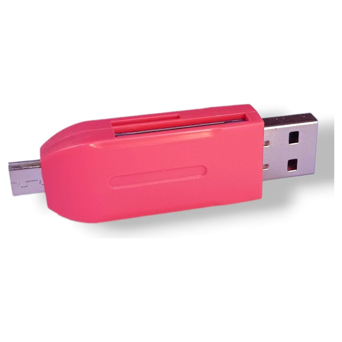 USB / Micro-USB Card Reader For SD & SDS Cards - Red