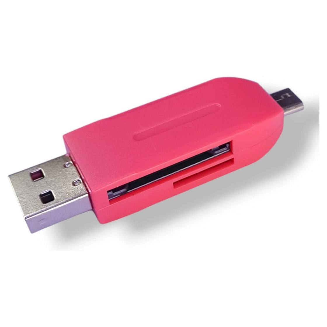 USB / Micro-USB Card Reader For SD & SDS Cards - Red