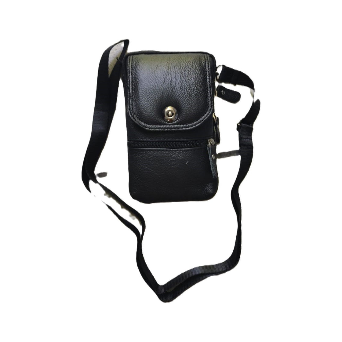 Small Black leather-like Sport Bag