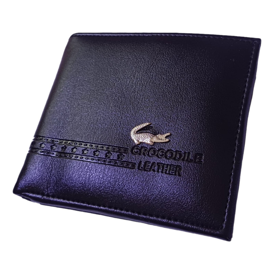 Croc Leather Wallet WL02 Black