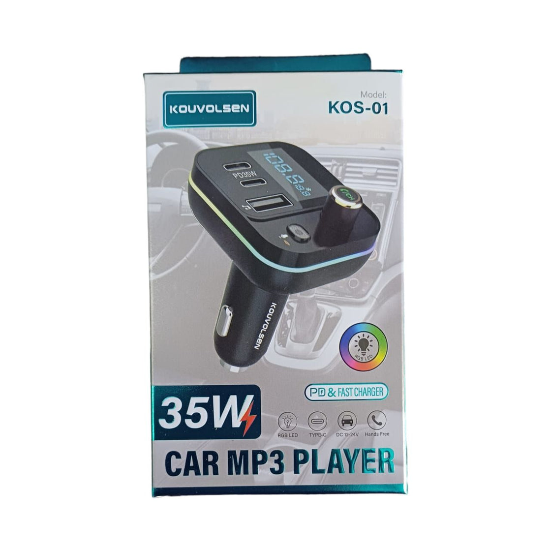 KOUVOLSEN KOS-01 35W Car MP3 Player Faste Charger