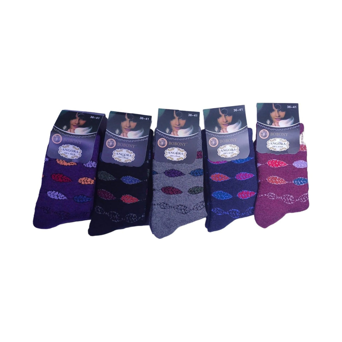 SOK-02 Wool BOBANY Angora Colored Socks 10pcs 36-41