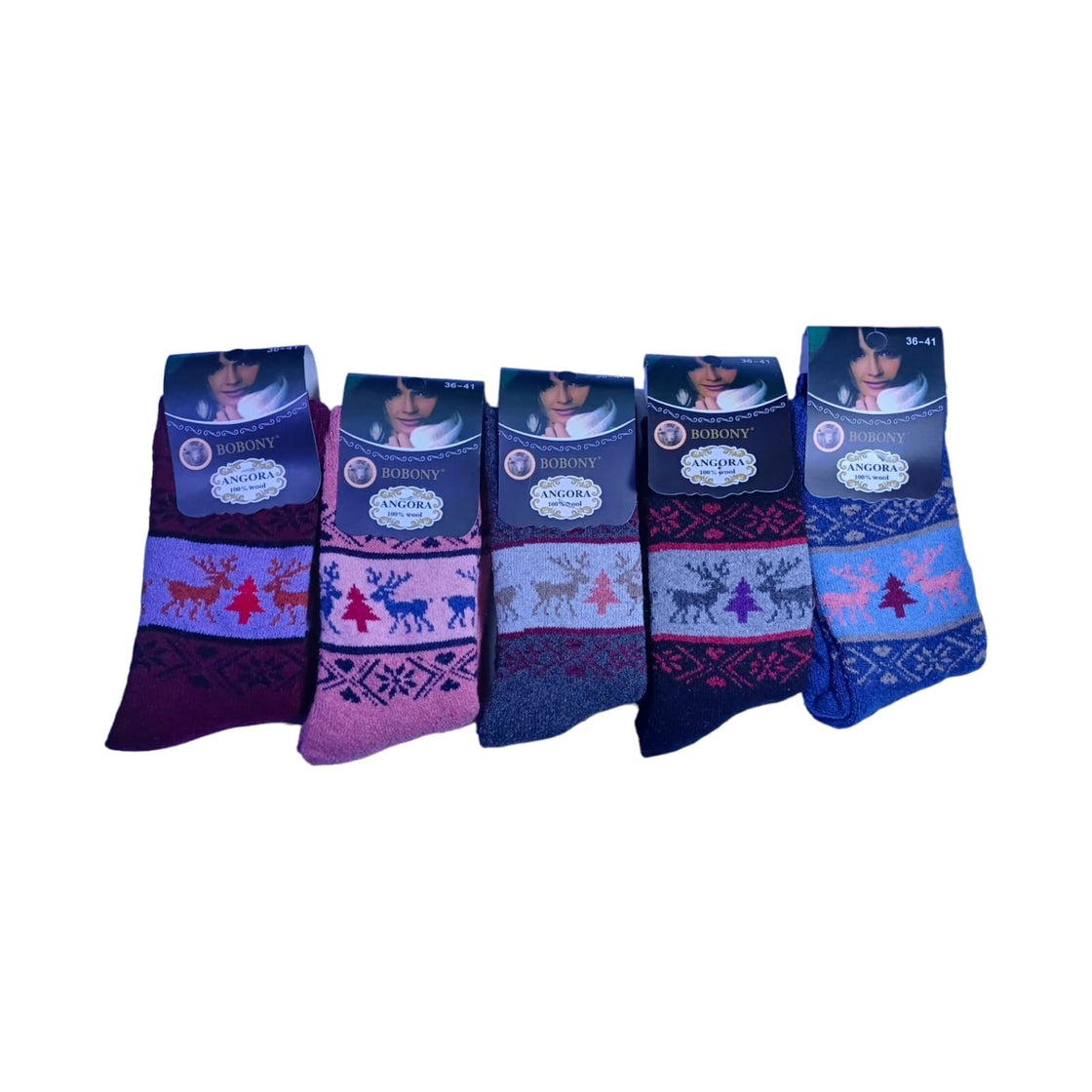 SOK-03 Wool BOBANY Angora Colored Socks 10pcs 36-41