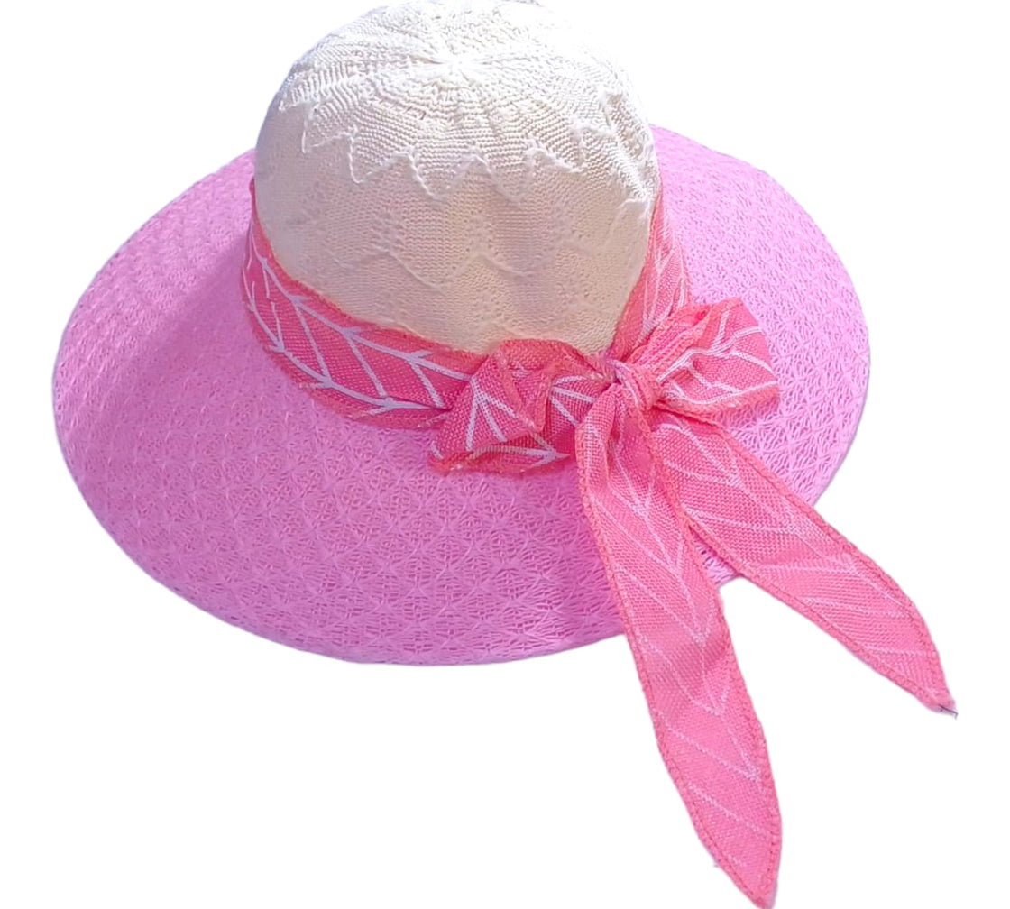 Summer Sun Hat-Adorable Bow Rose