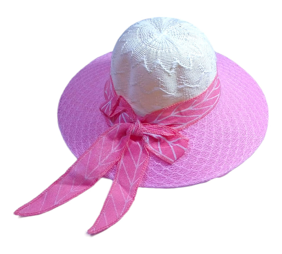 Summer Sun Hat-Adorable Bow Rose