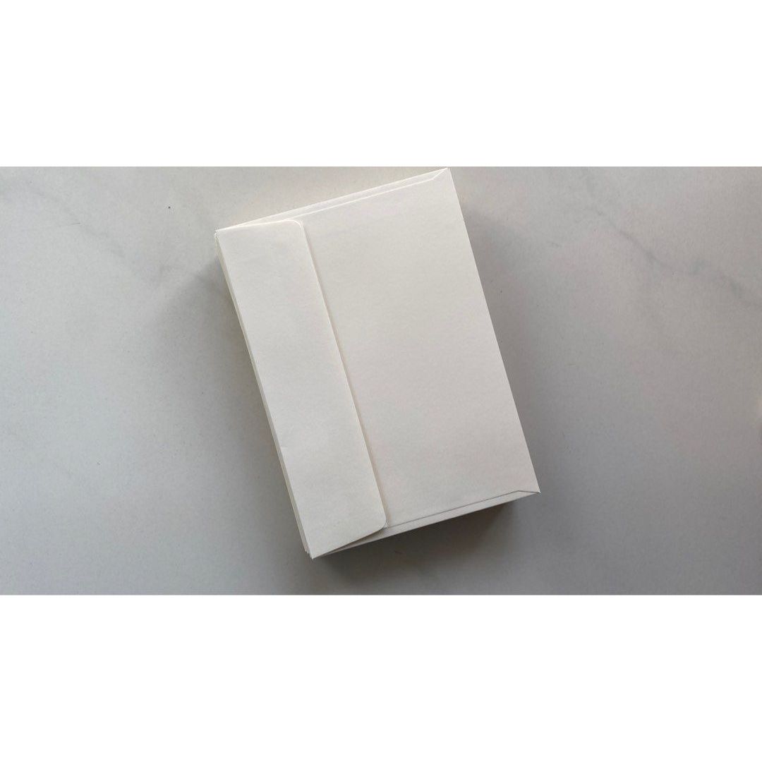 Blank white envelopes 12x25cm