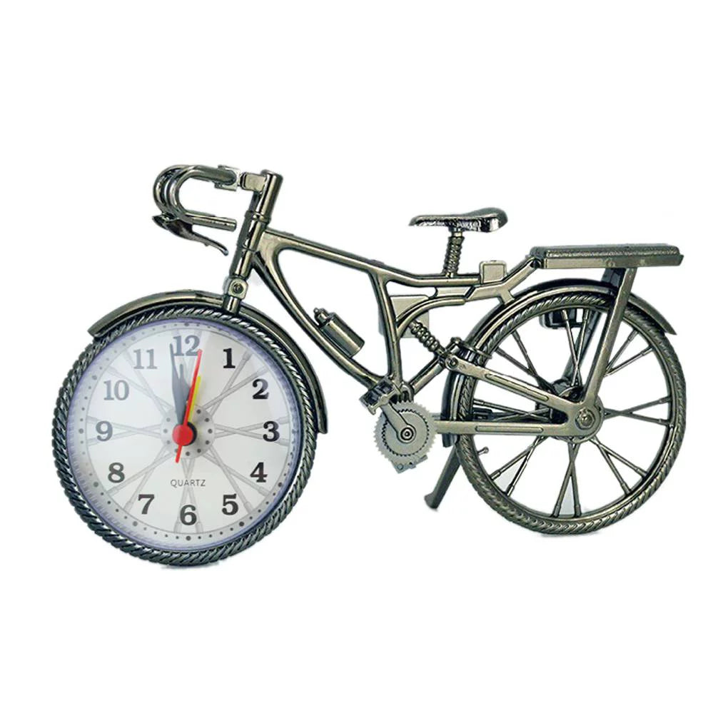 Vintage Bicycle Alarm Clock ABS Plastic Bike Table Clocks