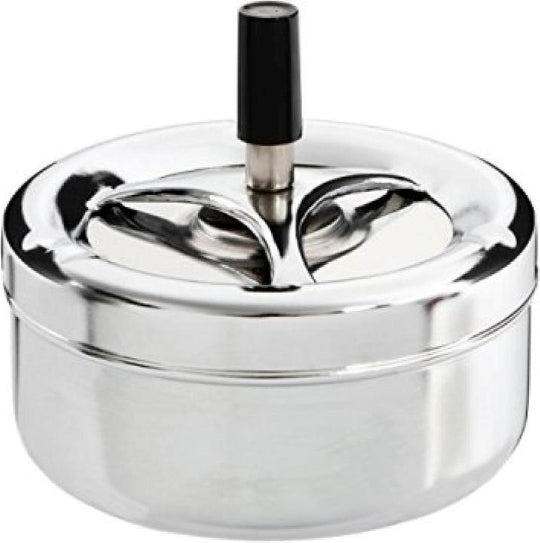 Silver Ashtray Bokai With Anchor Point Above - Large
