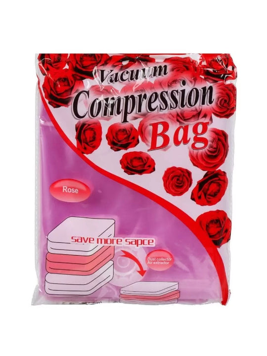 Vacuum bag for clothes, 80x110 cm Rose