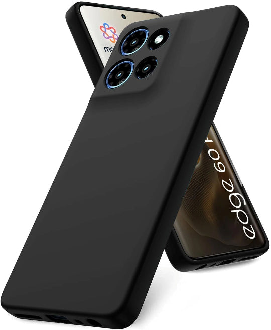 Tpu Silicone Back Cover Case for Moto Edge 60 Pro 5G Black