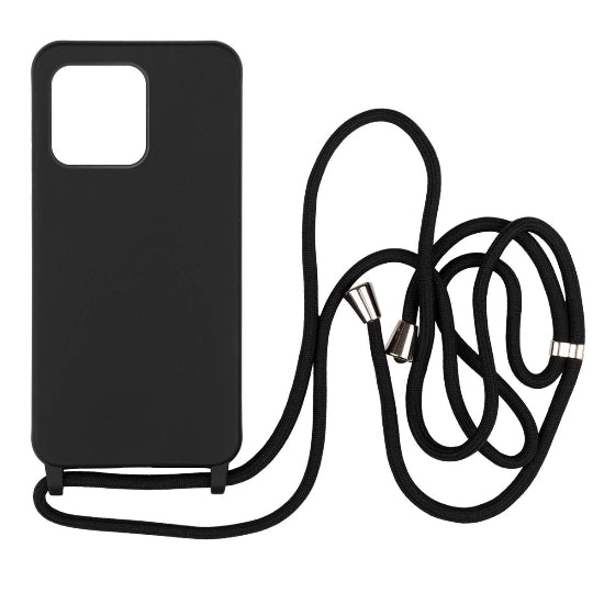 Quality TPU Back Cover Silicone Cord Case Silicone Case with Strap For iP 16 Pro