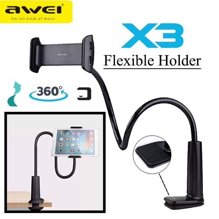 Awei X3 Flexible Lazy Pod Holder For Mobile & Tab Stand Holder