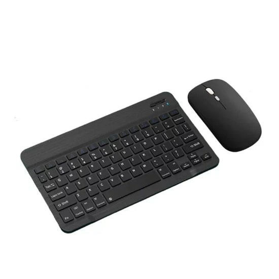 Rechargeable Bluetooth Keyboard and Mouse Combo Ultra Slim Full-Size Keyboard and Ergonomic Mouse for Laptop and All Bluetooth Enabled Mac/Tablet/iPad/PC/Laptop - Black