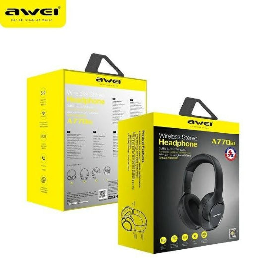 Awei A770BL Wireless/Wired Over Ear Headphones Black