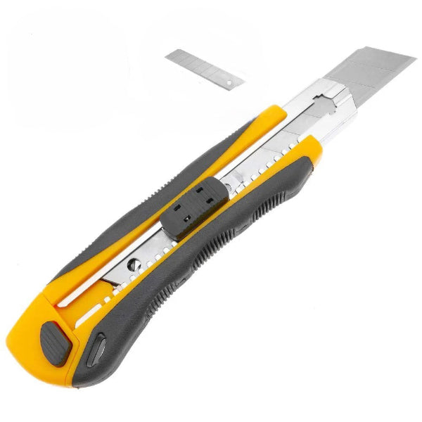 Heavy Duty 18mm Cutter Knife Set with Extra Blades for Office & Home