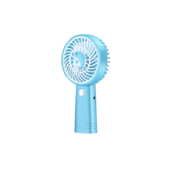 Cartoon Handheld Fan Comfortable, Cool Summer Blue