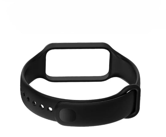 Silicone Watch Strap for Xiaomi Band 8 Active / Redmi Band 2 - Black