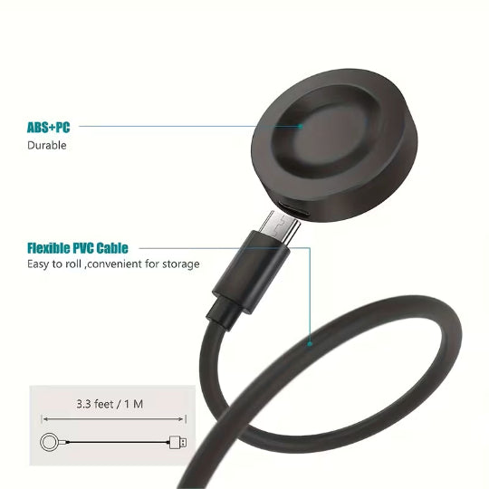 Charger Cable for Huawei Watch GT5/GT4/GT4 46Mm/Gt4 41Mm/Gt3/Gt3 SE/GT3 Pro 1M Black
