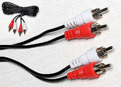 Cable 2x RCA to 2x RCA Male AV Video Audio Cable 1.5M