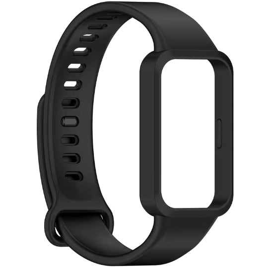 Silicone Strap for Xiaomi Band 9 Active, Redmi Band 3 Smart watch Bracelet Wrist Strap Black
