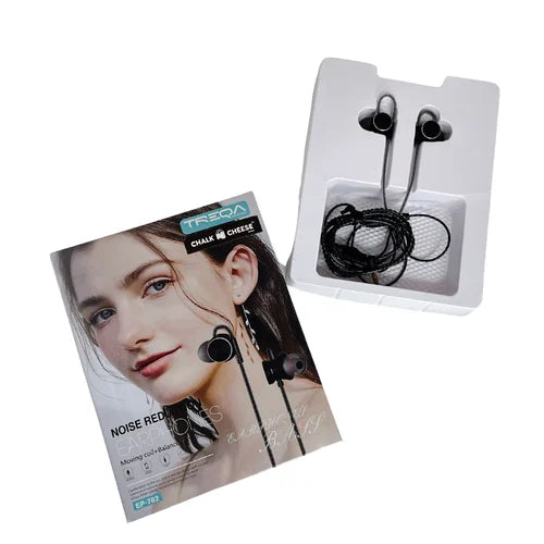 Treqa EP-762 Noise Reduction Earphone  Black