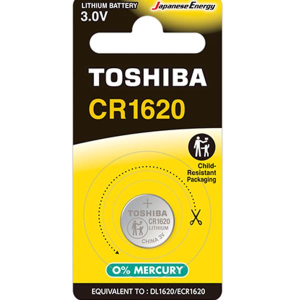 Toshiba CR1620 3V Lithium Coin Cell Battery 1PCS