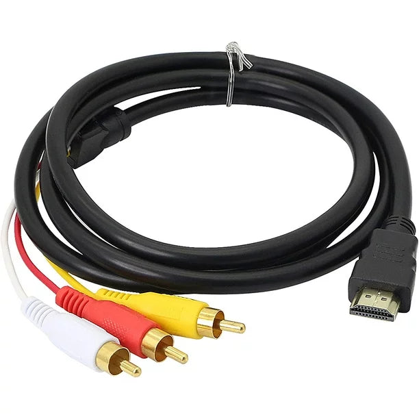 HDMI Male to 3 RCA Male AV Video Audio Adapter 1.5M