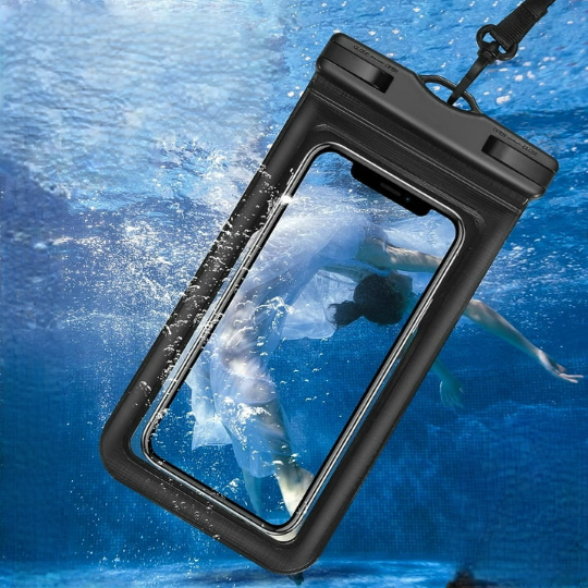Waterproof Phone Case Universal Up To 7.2" Black