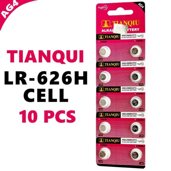 Battery Watch TianQiu Alkaline  Batteries AG4/LR626H/377A/177-1.5V 10pcs