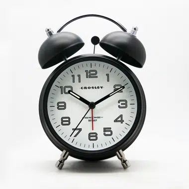 QUARTZ Tabletop Ringing Alarm Clock Black