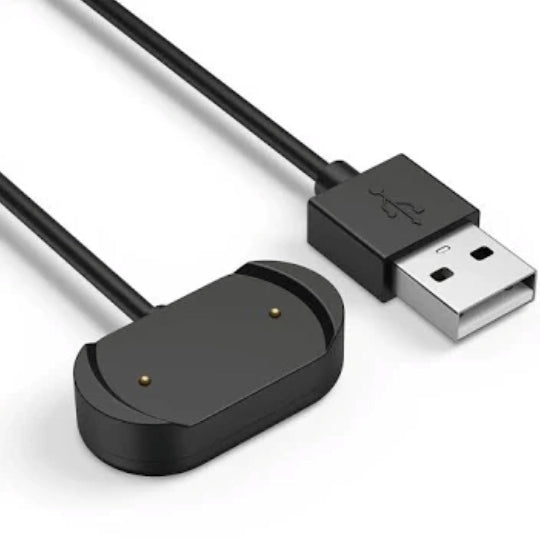Charging Cable for Amazfit GTS 2, GTS 2 Mini, GTS 2E, GTS 4 Mini, T-Rex Pro, Bip 3, Bip U 60cm Black