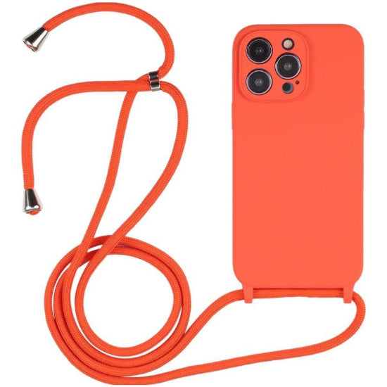 Quality TPU Back Cover Silicone Cord Case Silicone Case with Strap For iP 16 Pro Max