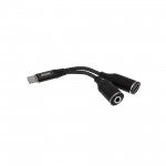 Adapter Type-C male to 3.5mm jack and Type C female black Q-ZJ5 Andowl